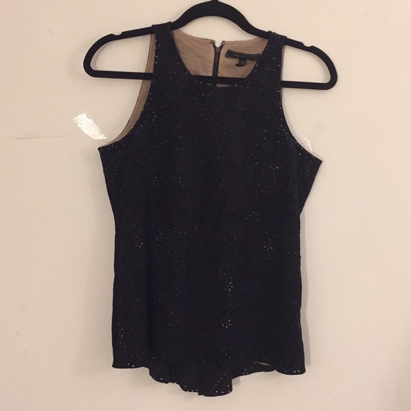 GET 50/% OFF WOMENS DESIGNER ZIPPERED BACK EYELET TOP By MOSSIMO; EBONY!! BUY 3